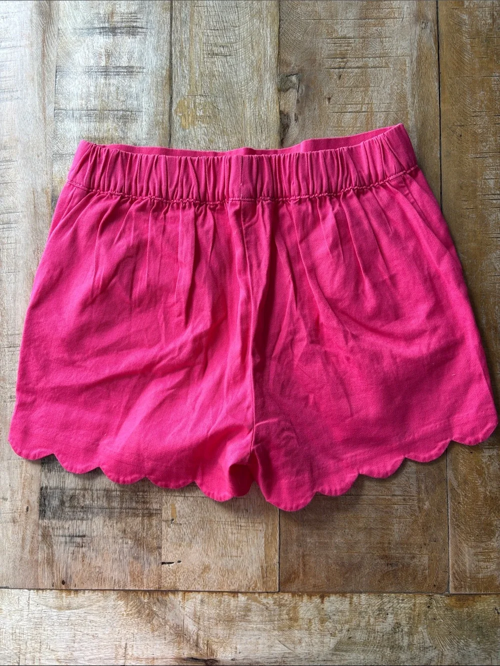 Crewcuts Girls Scalloped Hem Pink Shorts size 10